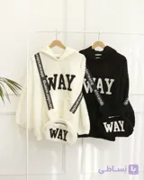 ست هودی تدی دخترانه با کیف طرح Way کد d418