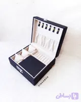 جعبه جواهرات و ساعت چوبی روکش مخمل
