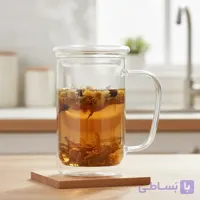 لیوان دمنوش پیرکس صافی دار