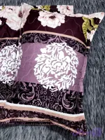 رو بالشی نخی پنبه دوزی زیپ دار کد 18