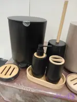 ست بهداشتی ۵ تیکه طرح چوب