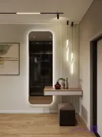 آینه بک لایت لمسی قدی مستطیل برند Barzin با یکسال ضمانت و ارسال به محل