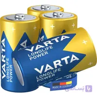 باتری آلکالاین متوسط سایز C وارتا Longlife Power بسته 2 عددی