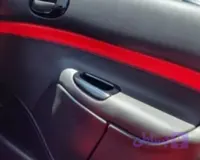 رو دری چرم شده خودرو ۲۰۶و۲۰۷ مشکی نوار قرمز