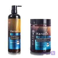 پک شامپو+ماسک مو HAIR مدل KERATIN کراتینه بدون سولفات اصل