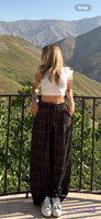 شلوار پیژامه چهارخونه زنانه