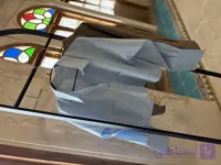 شومیز زنانه لینن آستین بلنده آبی