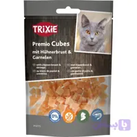 تشویقی نرم گربه برند تریکسی طعم مرغ و میگو وزن 50 گرم