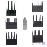 ست شانه ماشین اصلاح مدل OT-24 بسته 6 عددی به همراه روغن ماشین اصلاح  تک فروشی به قیمت عمده - کرایه در مقصد