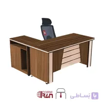 میز اداری ال دار (L) کارشناسی
