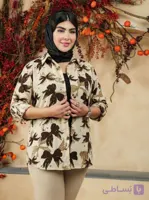 شومیز مانتویی زنانه پاپیون جنس نخ پنبه