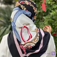 روسری ابریشم توییل مجلسی . روسری ابریشم کجراه . روسری ابریشم توییل . روسری قواره 140 . روسری طرحدار . روسری مجلسی  زیبای
