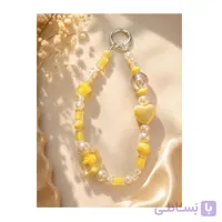 آویز گوشی و چارم قلبی مرواریدی