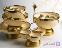 ست پذیرایی ۵ تکه لیلیوم رنگ کرم