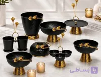 ست پذیرایی ۸ تکه چکشی رنگ مشکی
