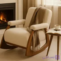 صندلی راک چوبی گهواره ای مدل شیدا