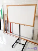 تخته وایت برد ساده قاب چوبی باپایه سایز ۱۰۰×۷۰