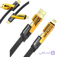 کابل شارژر 4 کاره مدل Flat Wire 4IN1