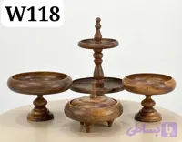 سرویس 4 پارچه چوب گردو سیاه مدل W118