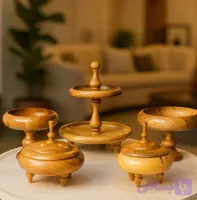 سرویس پذیرایی ۷ پارچه چوب گردو نسکافه ای کدW200