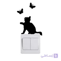 استیکر کلید و پریز دکوماتوس مدل گربه و پروانه