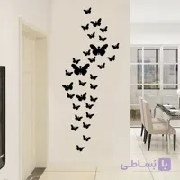 استیکر دیواری آتریکس مدل شاپرک کد ST11 بسته 30 عددی