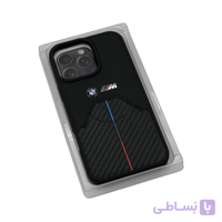قاب موبایل BMW طرح MPower کربن سه لاین مناسب آیفون 16 پرو مکس