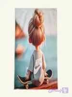 زیرانداز حوله‌ای ورزشی با طرح کوچولو باشگاه