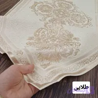 رومیزی سه تیکه+یک عسلی اضافی جلومبلی طرح کوپلن صحرا