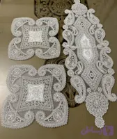 ست سه تیکه رومیزی جلومبلی طرح 《جاسمین》