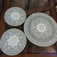 ست سه تیکه رومیزی گرد