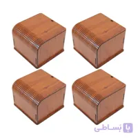 جعبه چوبی ساعت مچی با بالشتک توپر  پک 4 عددی