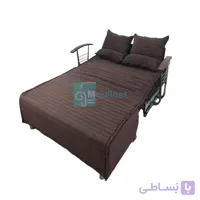 مبل تختخواب شو دونفره پانیذ دسته چوبی