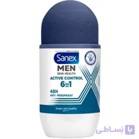 مام رول ضد تعریق مردانه اکتیو کنترل 6 در 1 سانکس 50 میل
