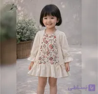 پیراهن کودکانه و دخترانه سوزندوزی مدل (سوز)