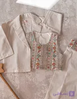 کت و شلوار و پست سوزندوزی و لینن مدل (کتی)(۱سال الی ۱۰سال)