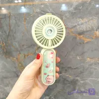 پنکه دستی مه پاش شارژی MDHL مدل JL8872 با هولدر موبایل و چراغ LED