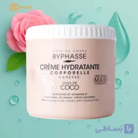 کرم مرطوب کننده بدن بایفاس Byphasse حاوی روغن نارگیل و ویتامین E حجم 500 میل