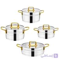 سرویس قابلمه استیل خالص 8 پارچه lines لینس ترکیه