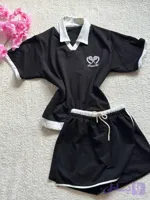 ست کراپ شورتک اعلا یقه شکاری درجه یک