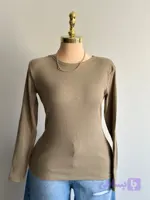 بولوز استین بلند اعلا یقه گرد