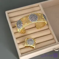 نیم ست طرح طلای بوچلاتی فری سایز