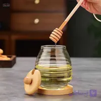 عسل خوری درب بامبو به همراه قاشق