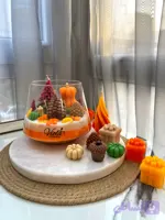 شمع شیشه ای جشن پاییز ویولا
