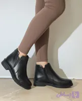 نیم بوت چرم زنانه طبیعی