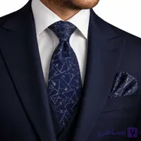ست کراوات و پوشت ( دستمال جیب ) مردانه کد038