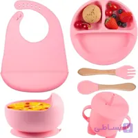 ست ظرف غذا خوری کودک مدل SILICONE