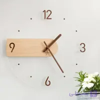 ساعت دیواری شیشه ای مدل بلوط