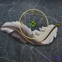 ساعت دیواری جدید دکوران مدل پَر سبز
