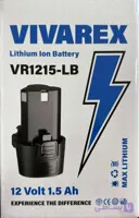 باتری ۱۲ ولت دریل شارژی ویوارکس مدل VR1215-LB مناسب انواع دریل شارژی های برندهای گریتک،باس، ادون، کریتور، اینتیمکس ، و غیره